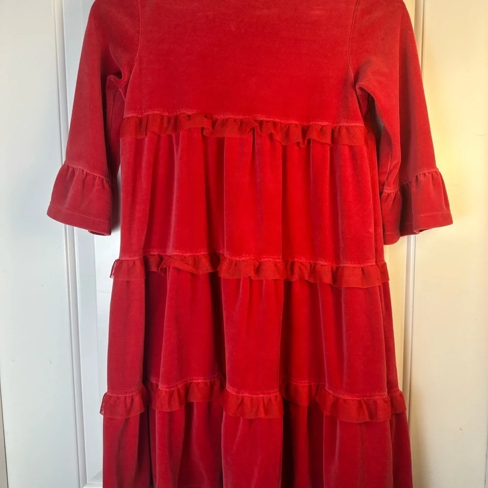Hanna Andersson Vibrant Red Valentines 💌 Day Tiered Dress